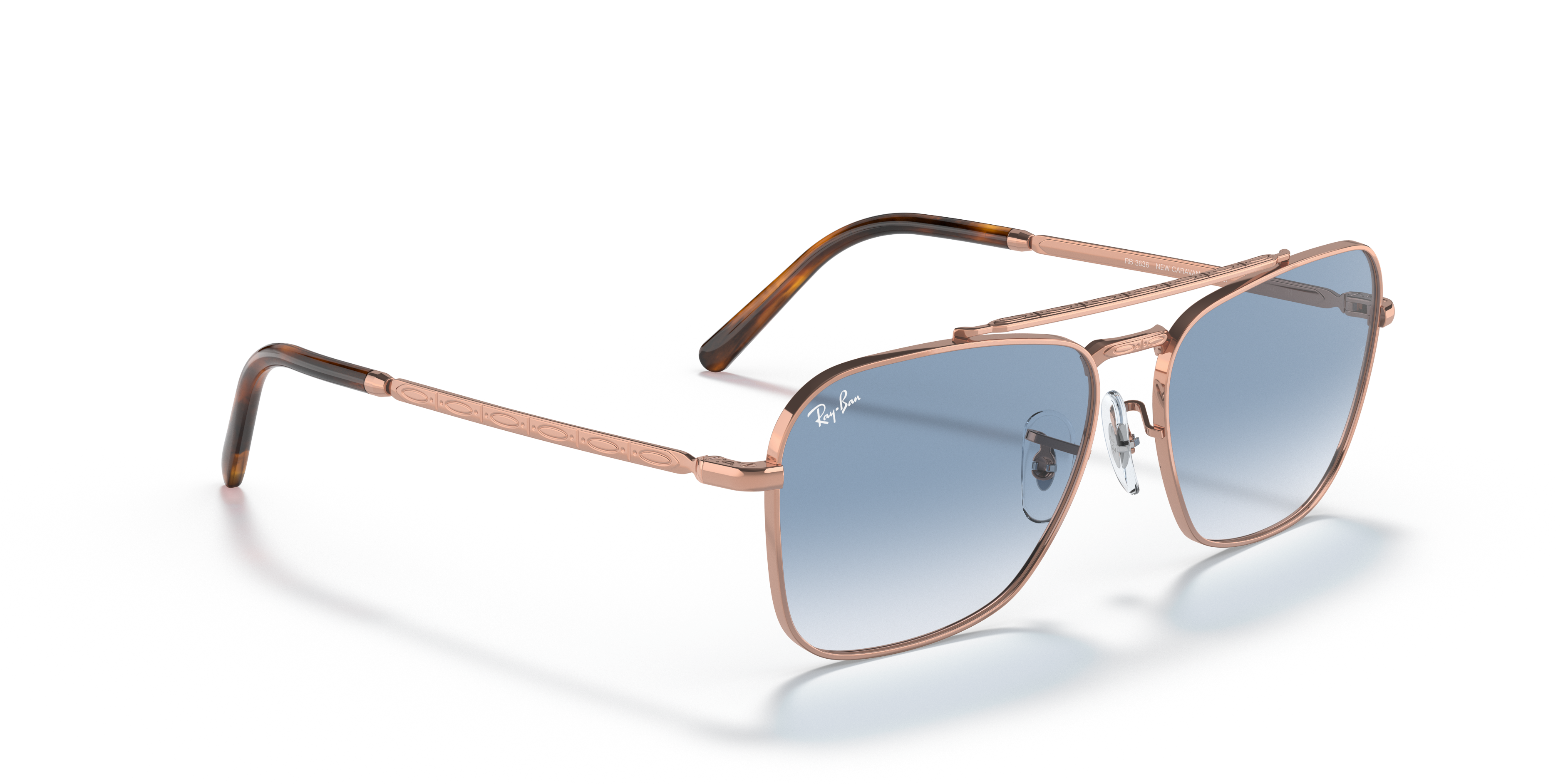 RAY BAN NEW CARAVAN -ROSE GOLD