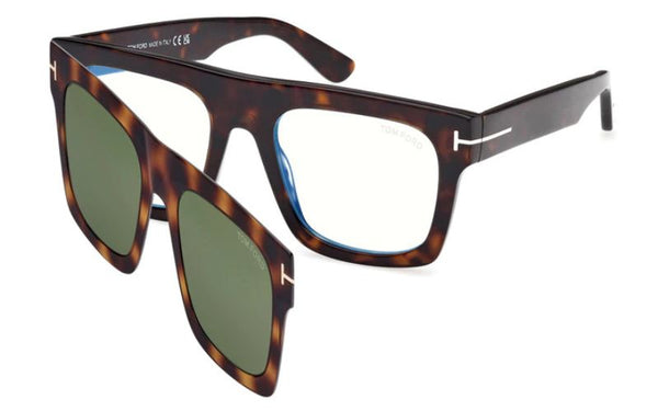 TOM FORD 6068 BLUE  LIGHT BLOCK WITH SUN CLIP ON